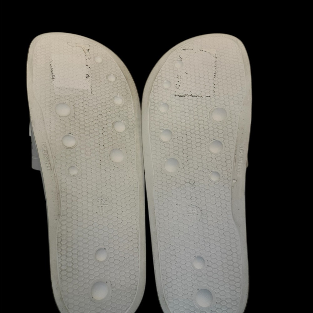 Valentino Men's White Slides with Black Logo Strap. EU44/US 11 - Picture 6 of 8
